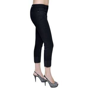 Joe's Jeans Kimora Cuff Black Cropped Jeans